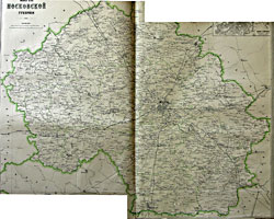 Карта Московской губернии. 1876 г.